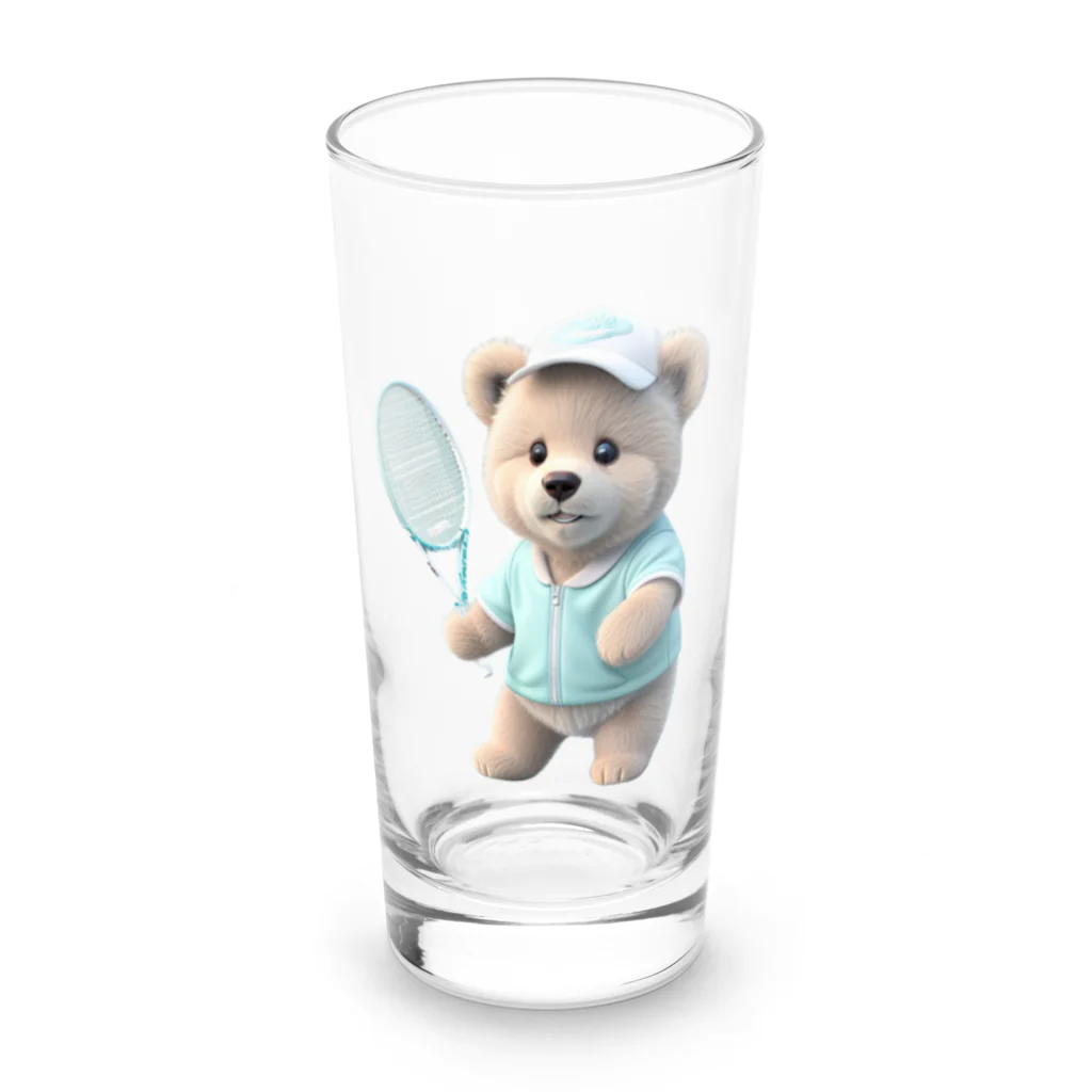 🐾風太🐾のテニス熊ちゃん Long Sized Water Glass :front