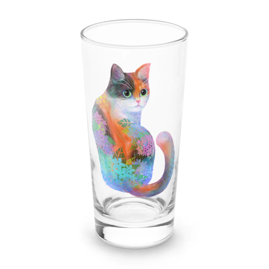 yucca-ticcaの三毛猫 Long Sized Water Glass :front