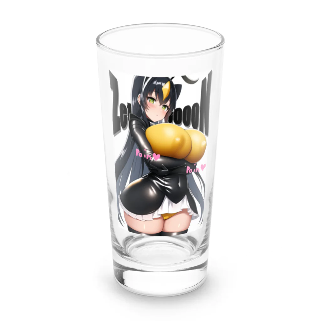 amamoemomoの擬人化怪獣女の子 Long Sized Water Glass :front