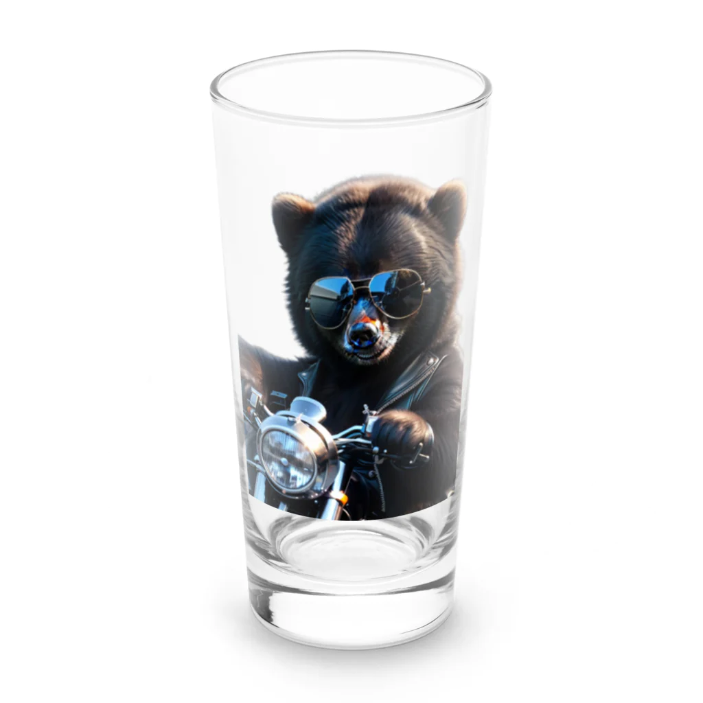 🐾風太🐾のワイルド熊ちゃん Long Sized Water Glass :front