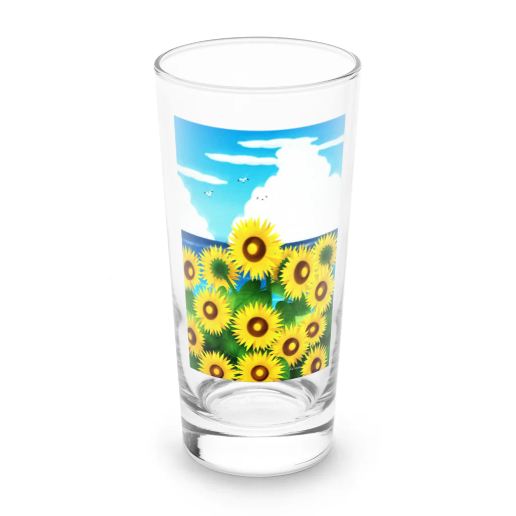 ふーみんのヒマワリ Long Sized Water Glass :front