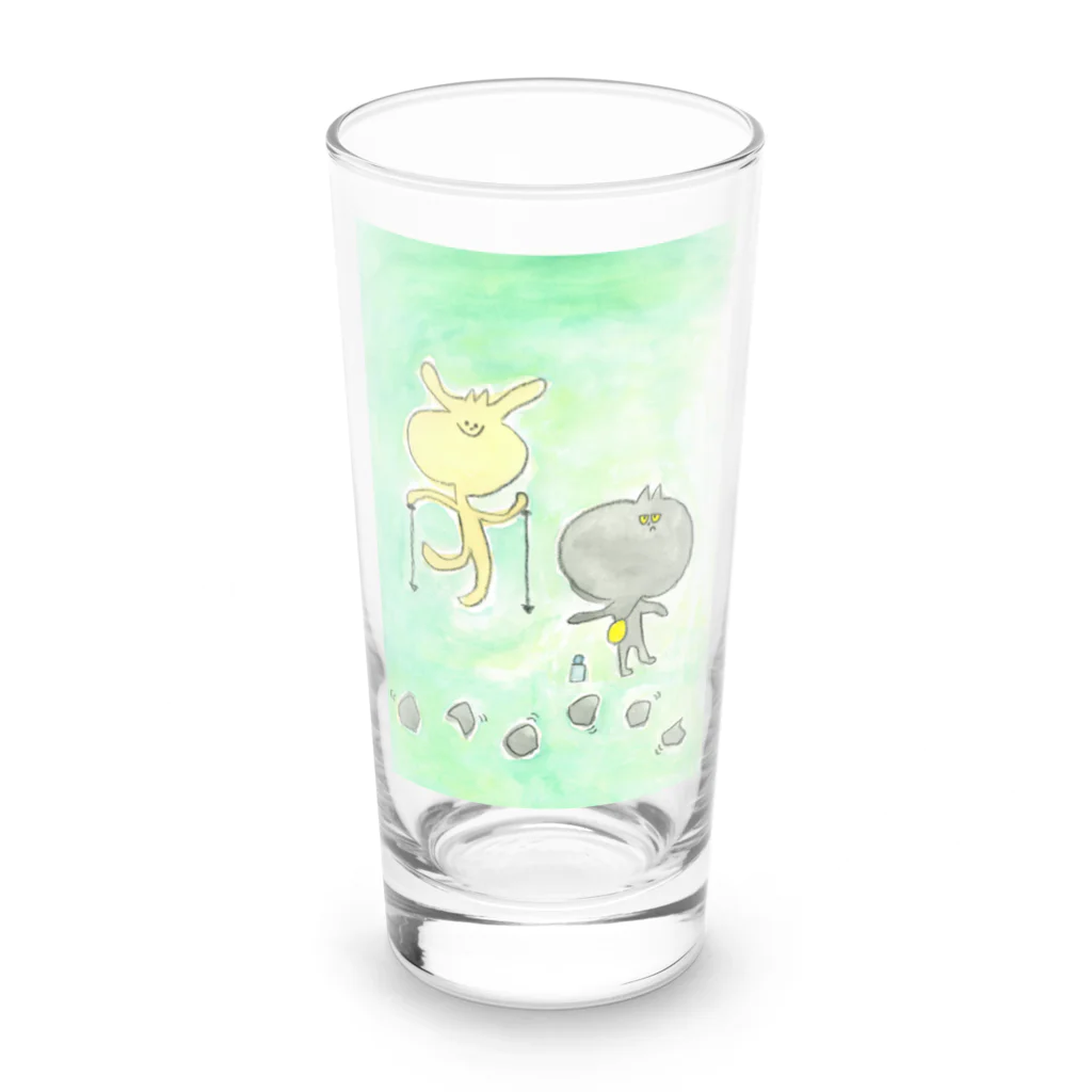 tonarichanのいぬくんとねこくん Long Sized Water Glass :front