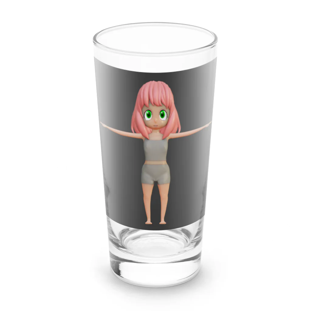 まなんのてすとちゃん Long Sized Water Glass :front