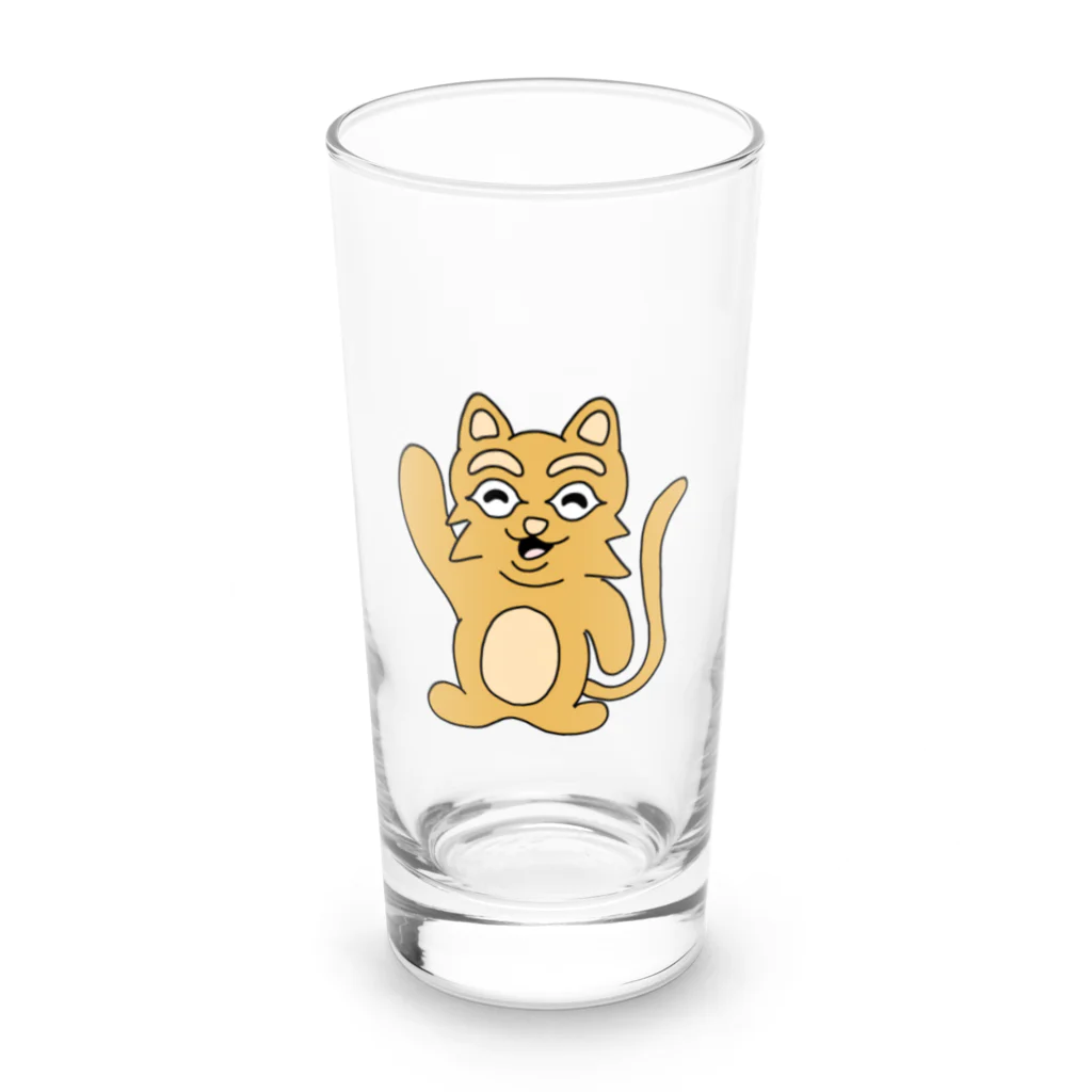 須田ふくろうの素直な猫のスナネコ Long Sized Water Glass :front