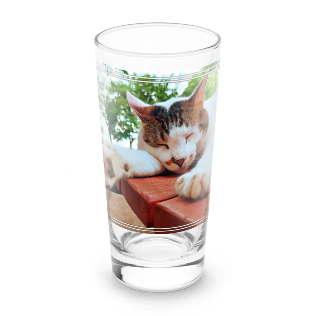 nekousagi*∩..∩の【ロゴ無】①夏のトラミ兄ちゃん Long Sized Water Glass :front