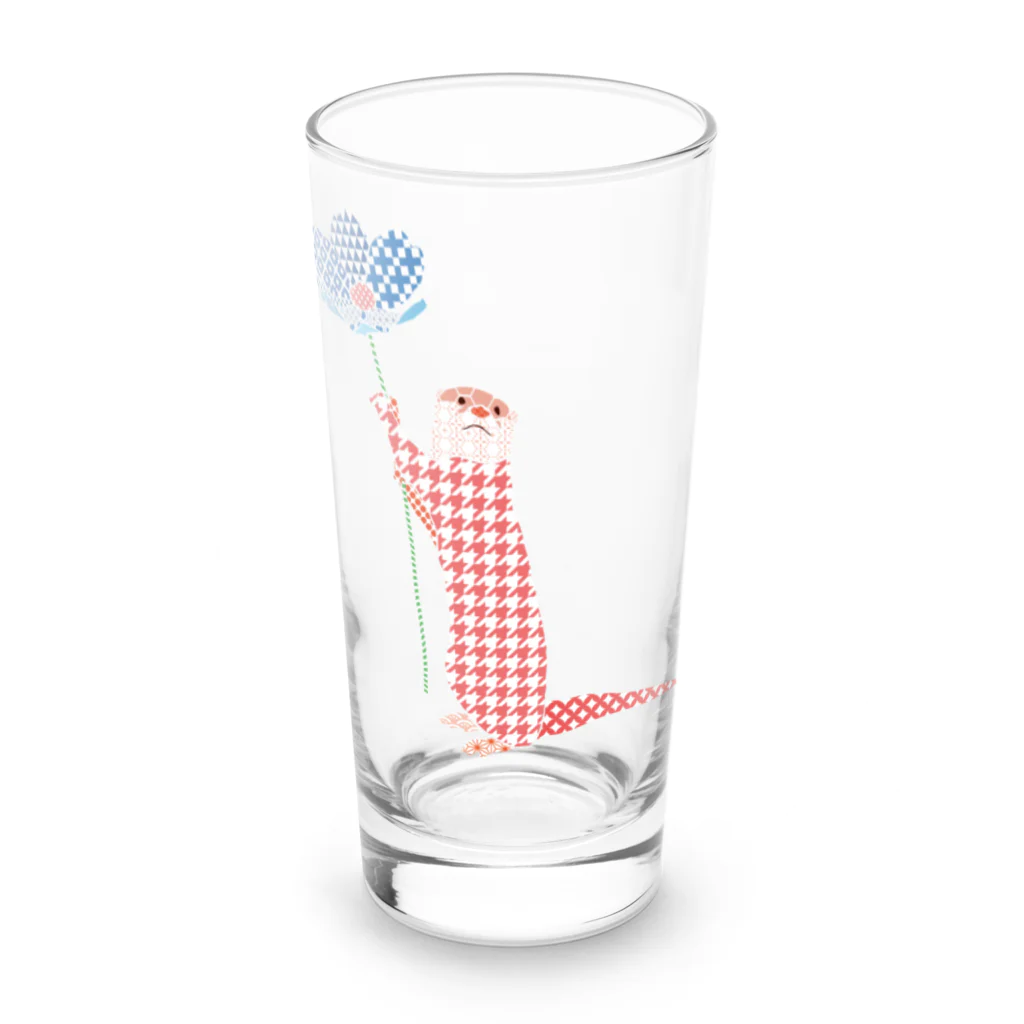 Zn_aen_30の一輪の花とカワウソ Long Sized Water Glass :front