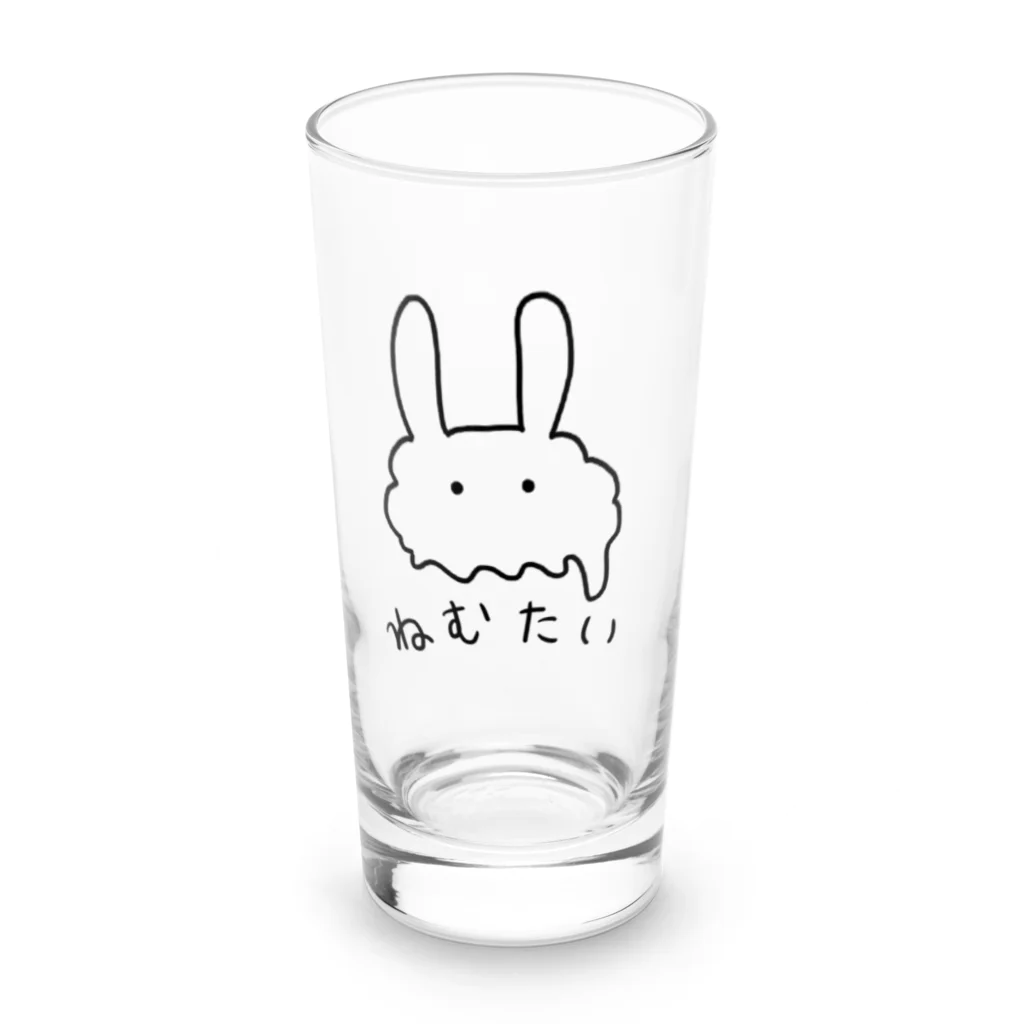 とろけるうさぎのねむたいうさぎ Long Sized Water Glass :front