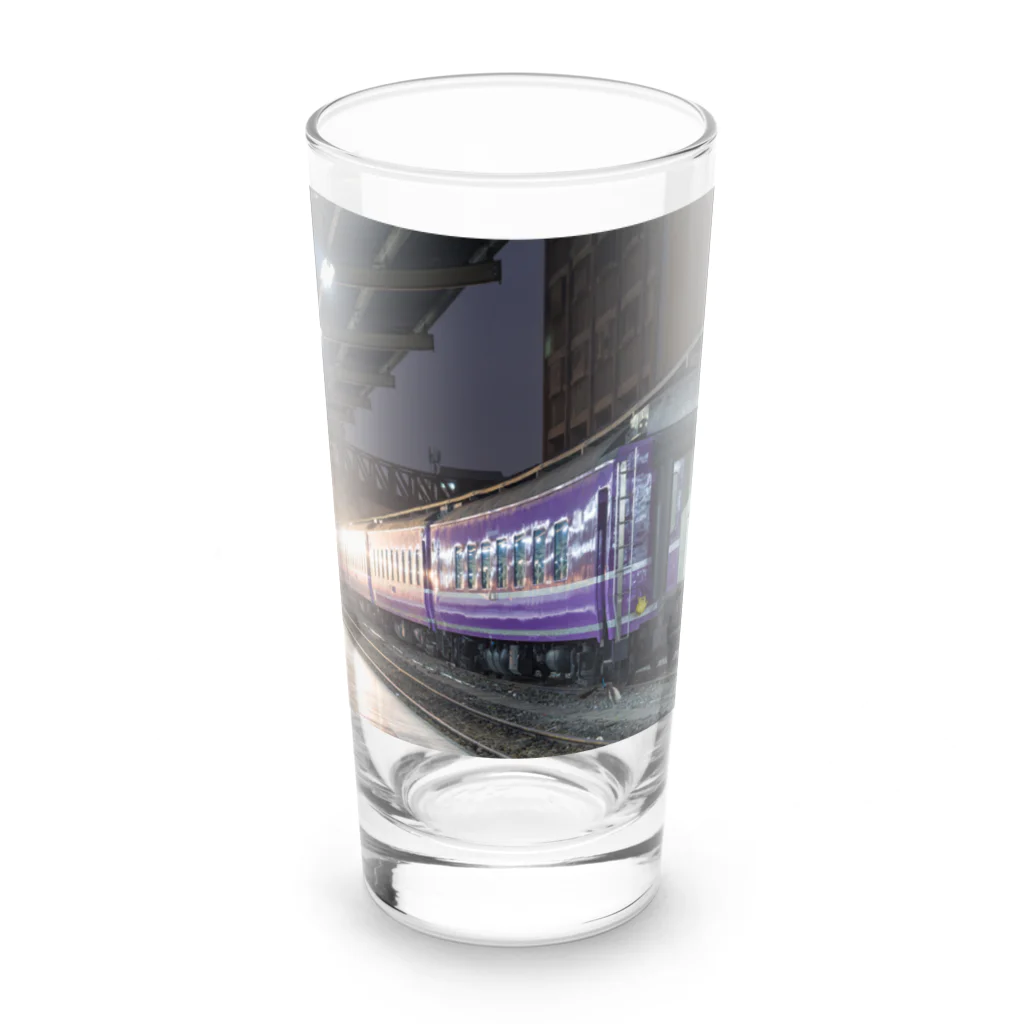 Second_Life_of_Railwaysのフアランポーン駅が寝床の元JRのブルートレイン Long Sized Water Glass :front