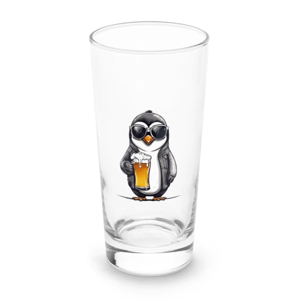 ペンギンスタイル_NKstyles2023のペンギン村の『ペンビール〜Penbeer〜』 Long Sized Water Glass :front