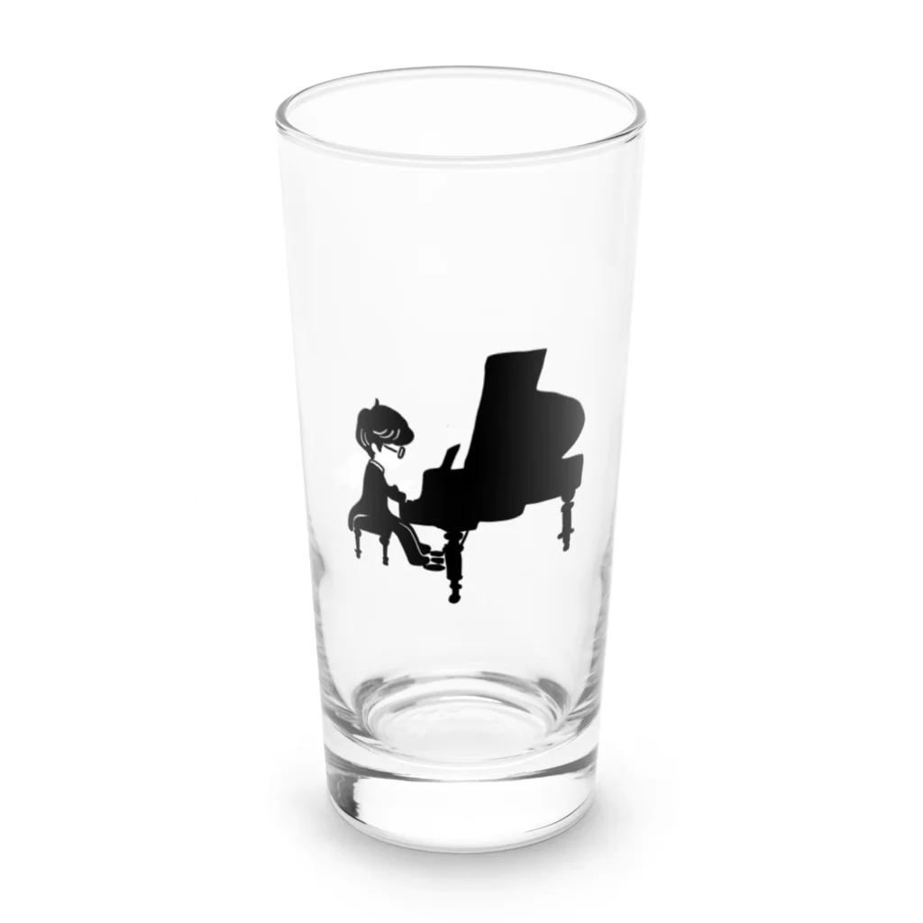 ばるぼら堂のピアノマン Long Sized Water Glass :front