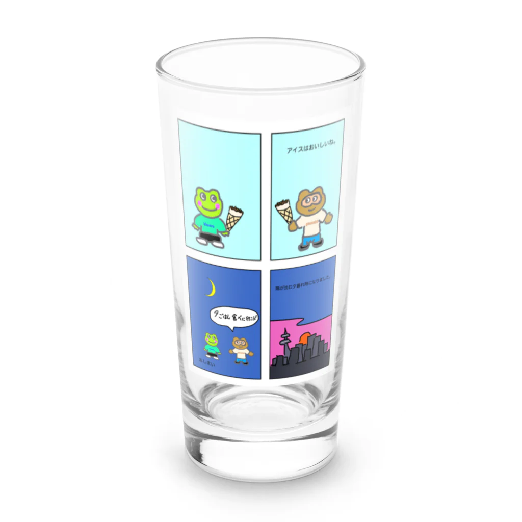 ptanuki vanguard artのアイスはおいしいね。 Long Sized Water Glass :front