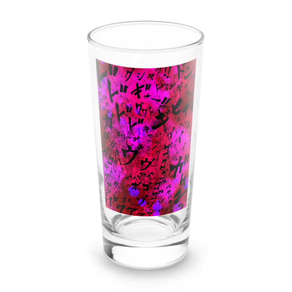 nijinの聞こえる怖い音：赤 Long Sized Water Glass :front