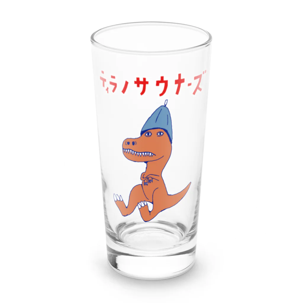 NIKORASU GOのサウナダジャレデザイン「ティラノサウナーズ」 Long Sized Water Glass :front