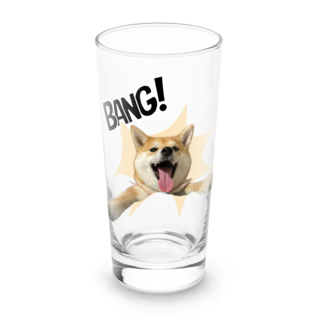 Runny_Shiba_Dogの飛び出す柴犬 Long Sized Water Glass :front