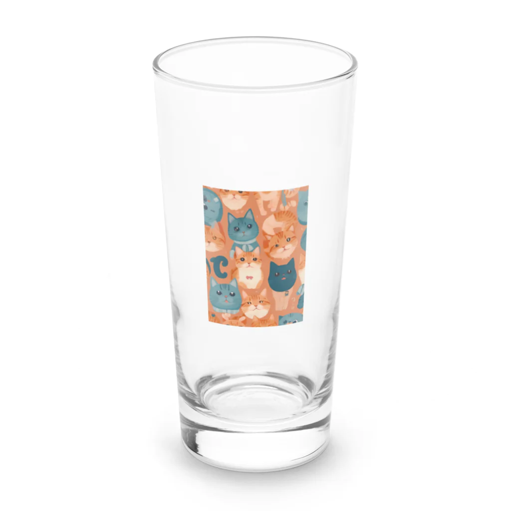 aokitaの少し不思議なねこのアート Long Sized Water Glass :front