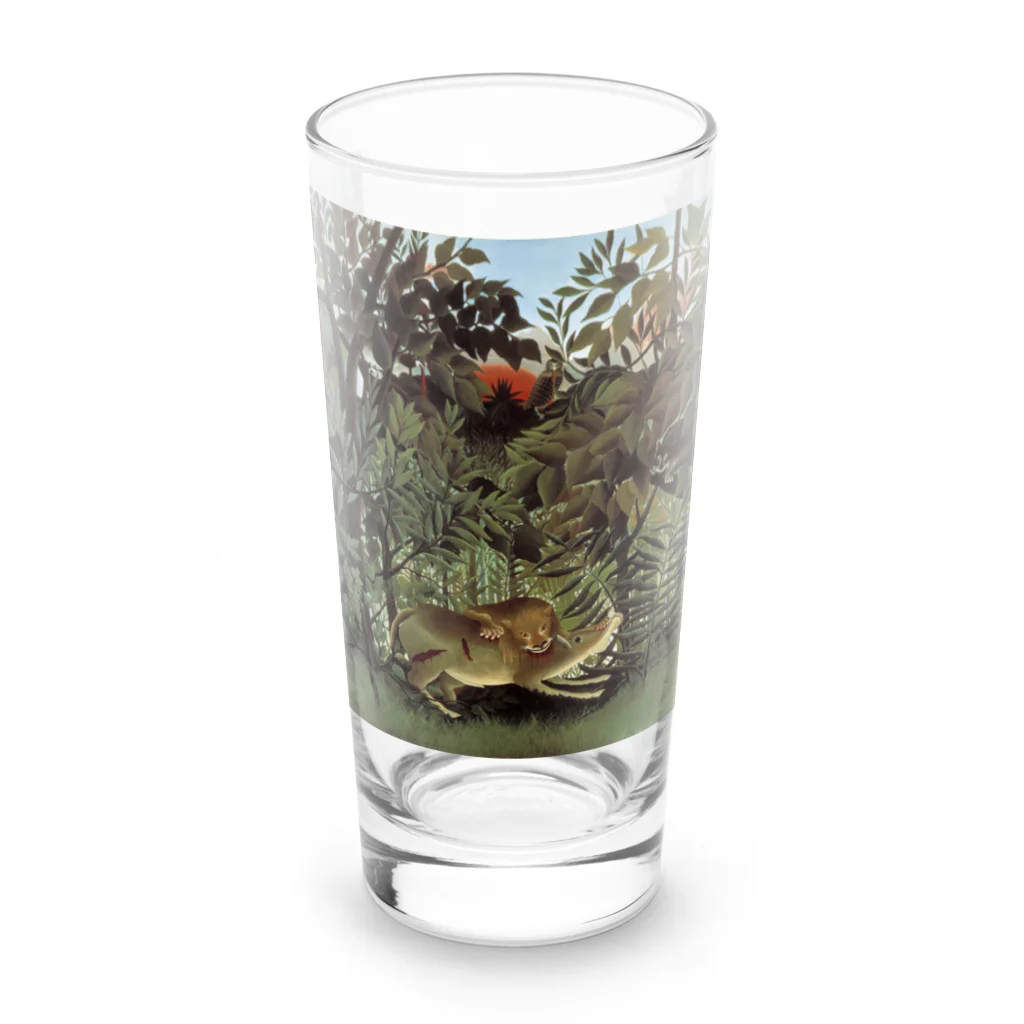 世界美術商店の飢えたライオン / The Hungry Lion Throws Itself on the Antelope Long Sized Water Glass :front