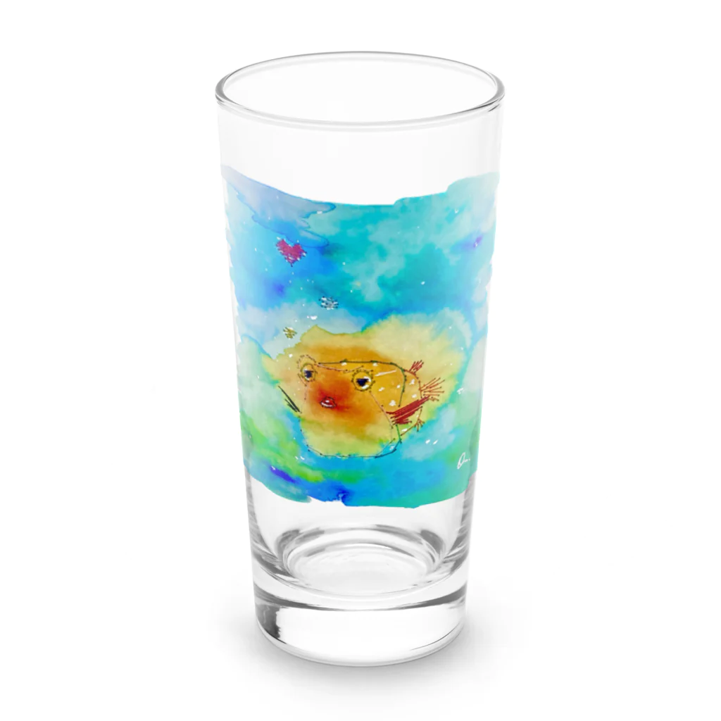 onmycolorの楽描き店のはこふぐ太 Long Sized Water Glass :front