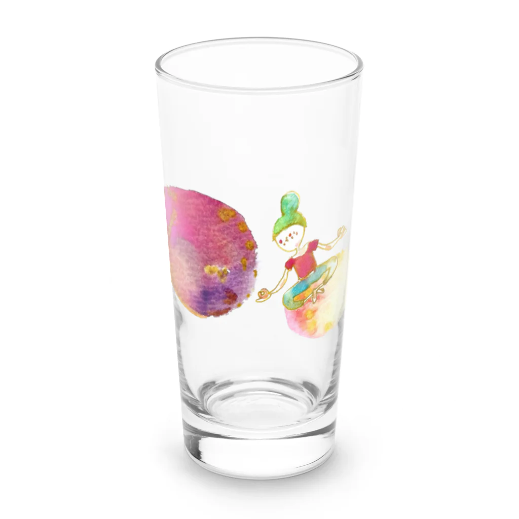 onmycolorの楽描き店のそばかすこちゃん on ball Long Sized Water Glass :front