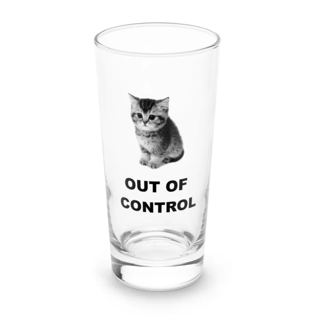 ネコグラシの制御不能な猫 Long Sized Water Glass :front