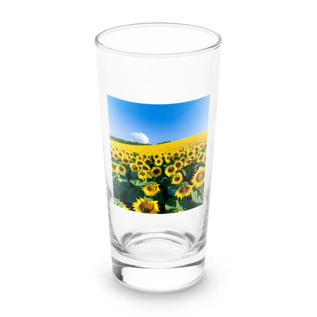 the blue seasonのヒマワリ畑 Long Sized Water Glass :front