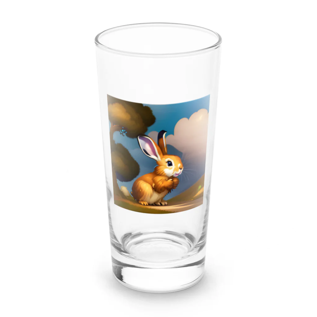 mikkunchamaのかわいいうさぎのイラストグッズ Long Sized Water Glass :front