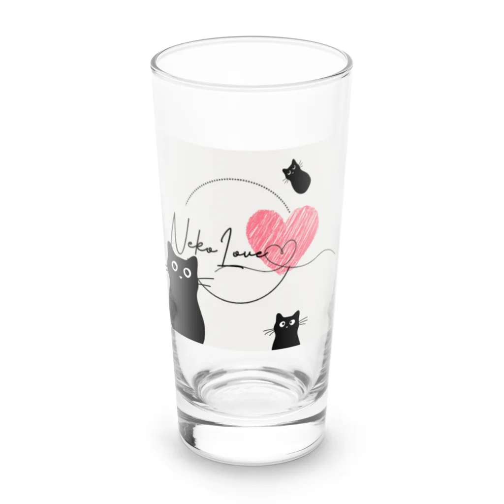 ねこねこの猫ラブ Long Sized Water Glass :front