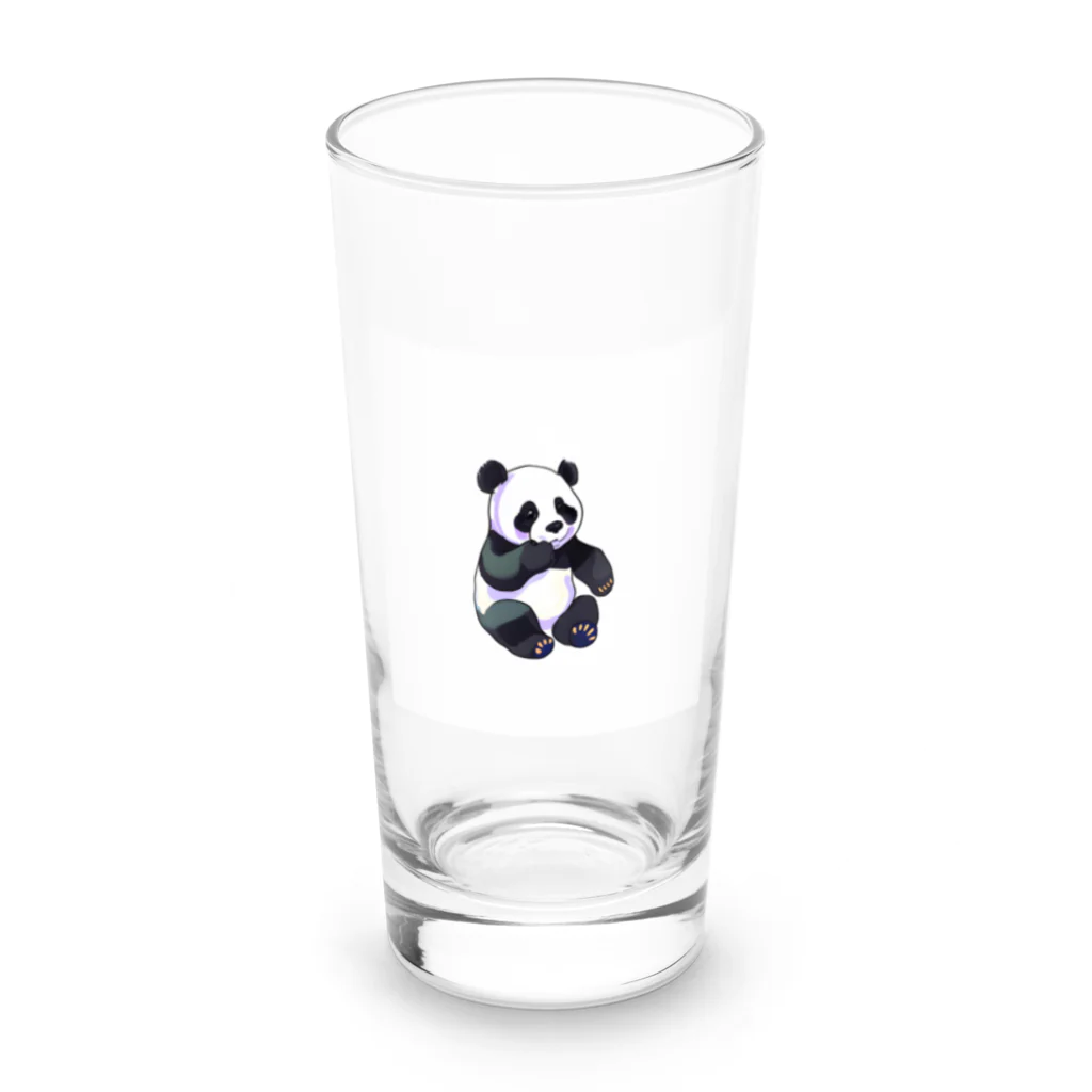 おみタイムselectionのパンダそのまま Long Sized Water Glass :front