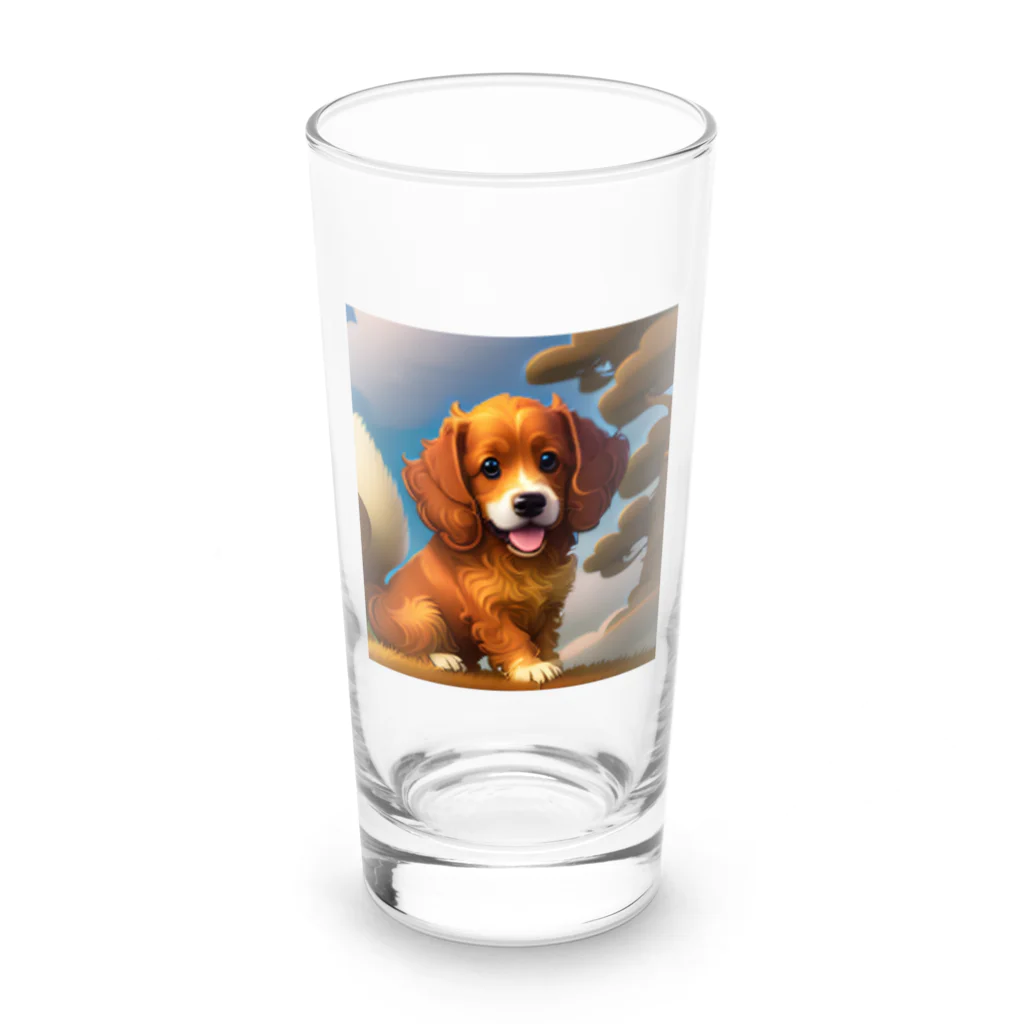 fumi__23のかわいい犬のグッズ Long Sized Water Glass :front