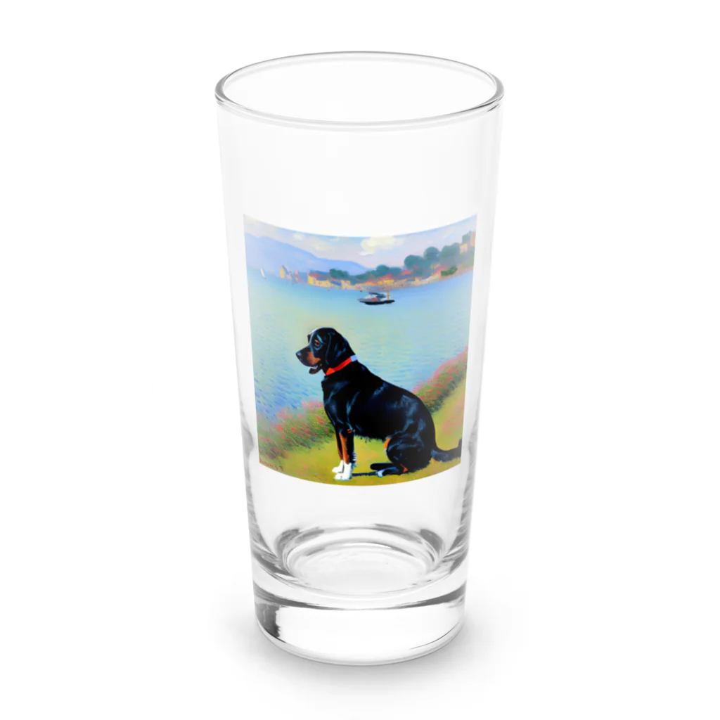 saroraのモネの犬 Long Sized Water Glass :front