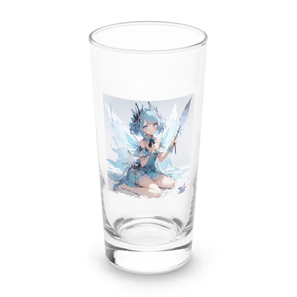 ロイ@イラストレーターHEXANFT販売美麗イラスト描きますの氷の妖精 Long Sized Water Glass :front