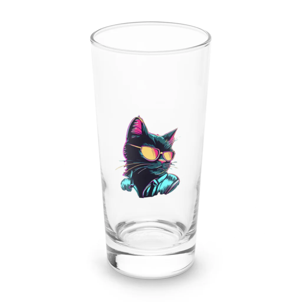 kanasuke5290のネオンキャット Long Sized Water Glass :front