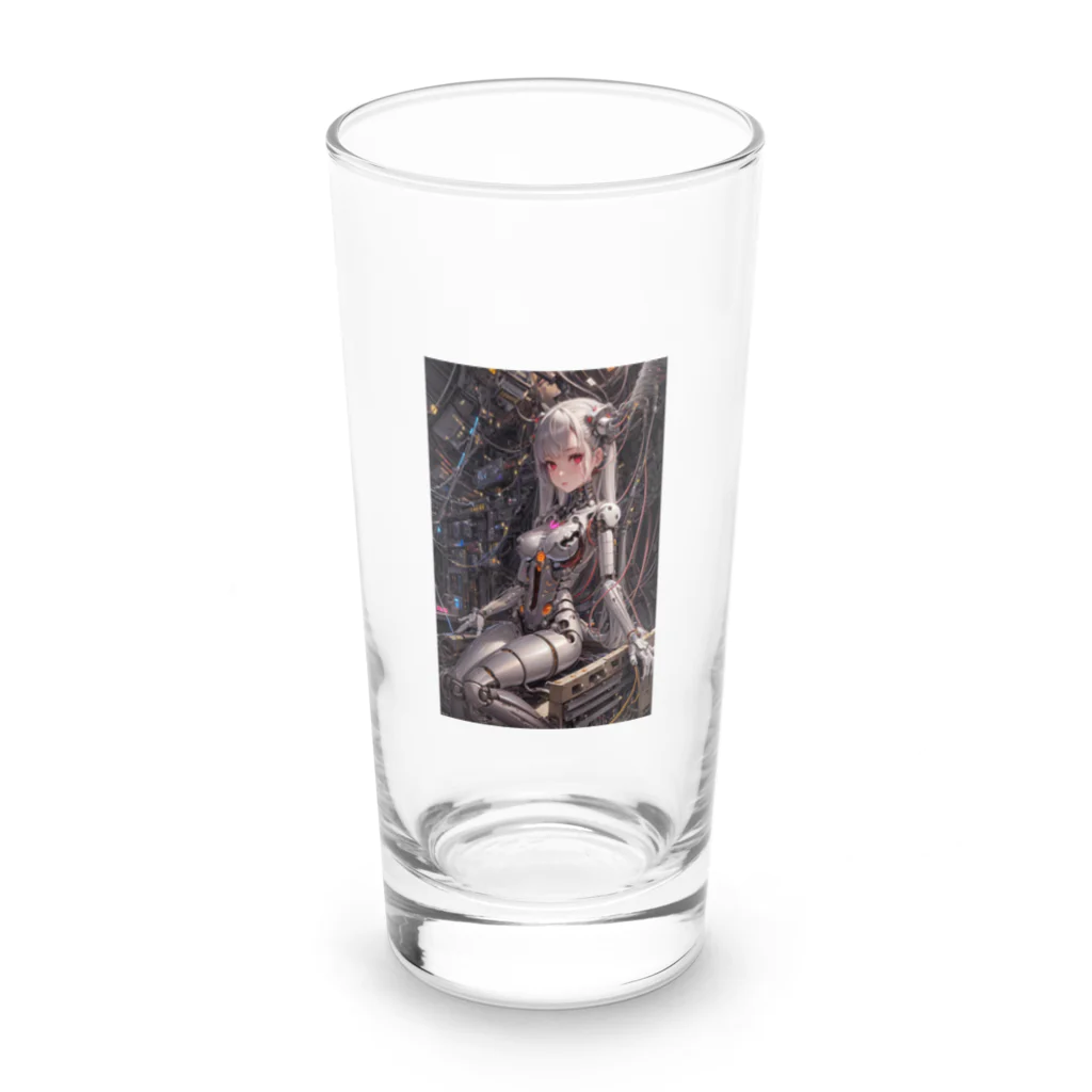 メカニカルシンセゾンビオンラインのメカニカルシンセゾンビガールのイラストのグッズ　#6 Long Sized Water Glass :front