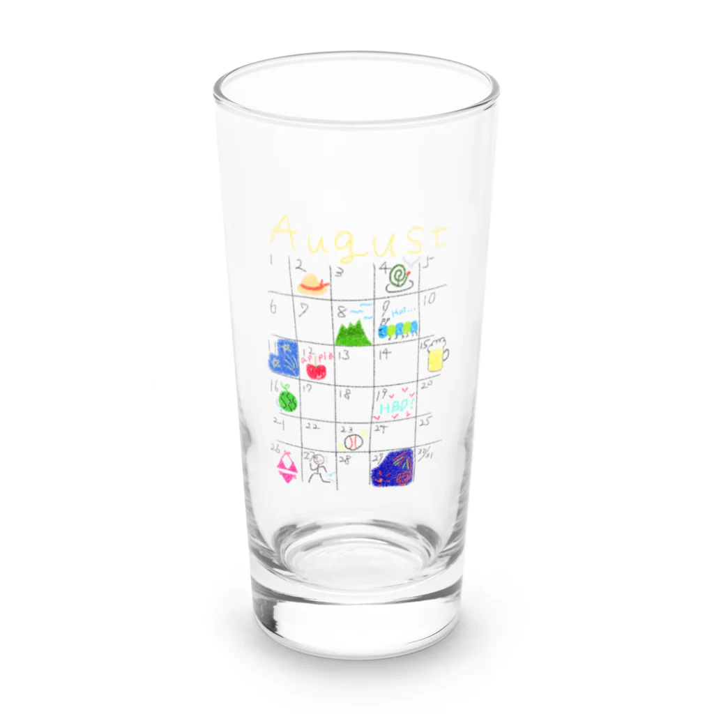 ココアミルクの他の人の8月 Long Sized Water Glass :front