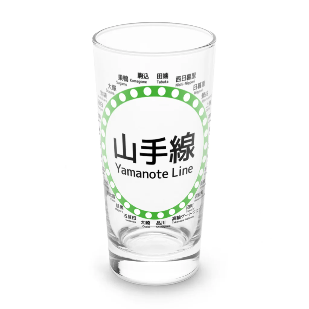 DRIPPEDのJR山手線路線図 Long Sized Water Glass :front