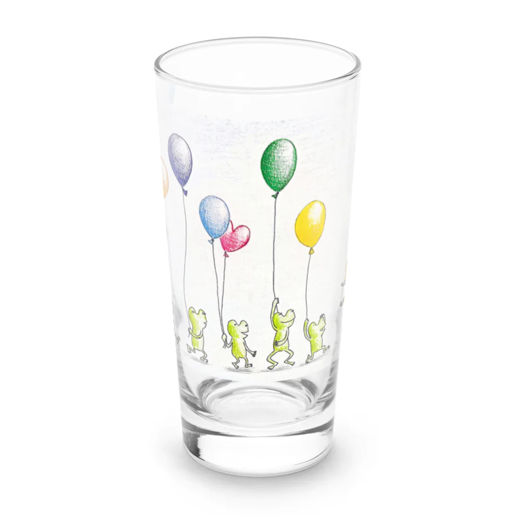 かえるのうた子のかえると風船 Long Sized Water Glass :front