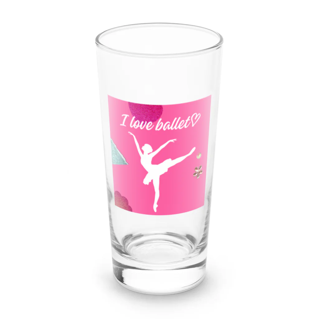 nozomi-mama-shop♪のI love balletグッズ🩰 Long Sized Water Glass :front