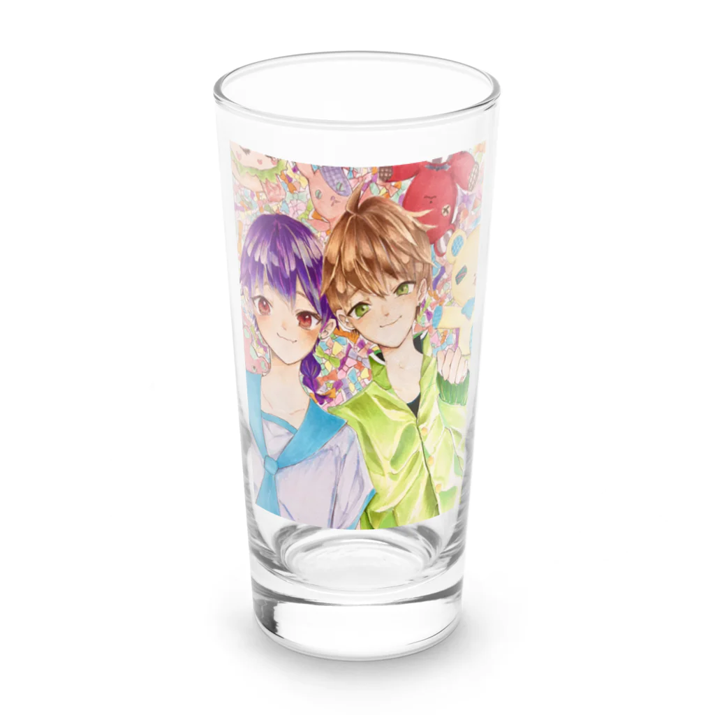 _a888popuriのカラフルくん Long Sized Water Glass :front