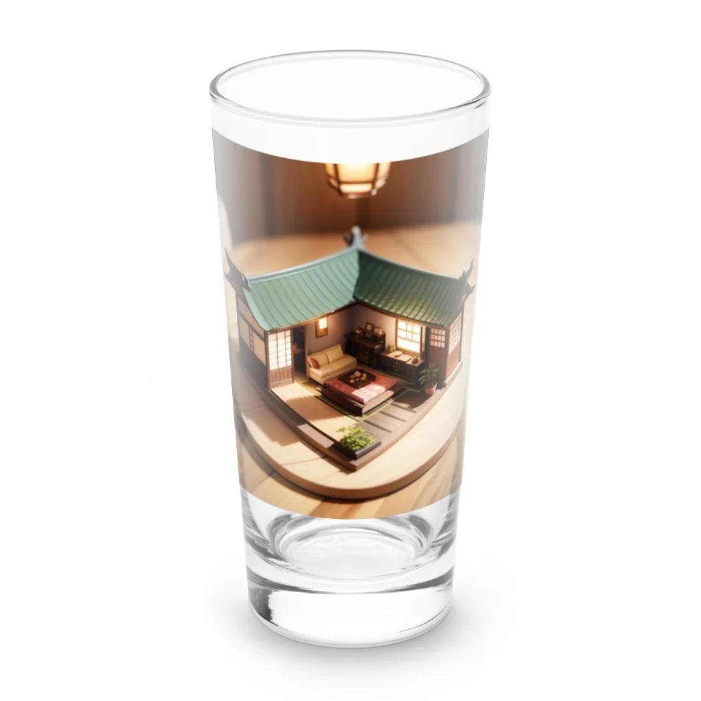 chocobo25whiteのミニチュアな日本家屋01 Long Sized Water Glass :front