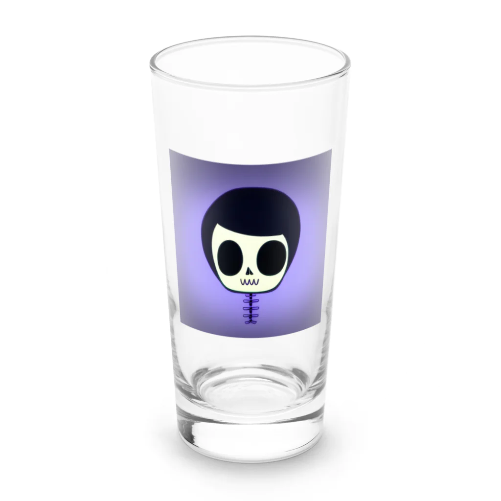 DRWFのホネまじめくん Long Sized Water Glass :front