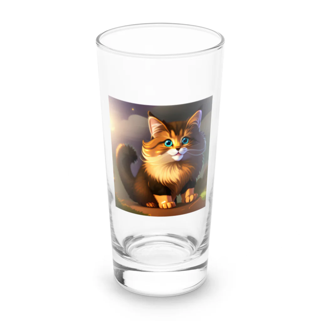 kpop大好き！のかわいい猫のイラストグッズ Long Sized Water Glass :front