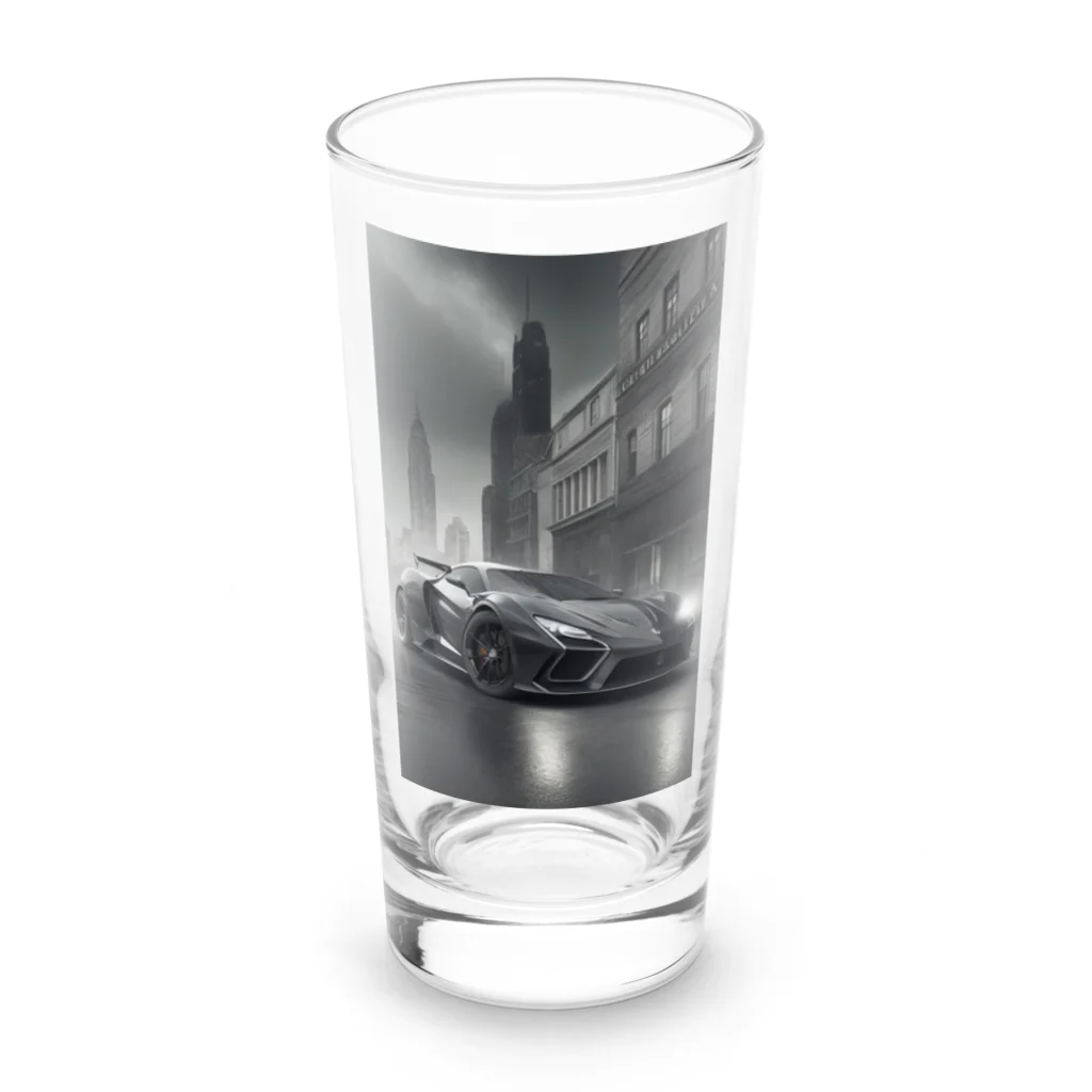 おかきのBLACKスポーツカー Long Sized Water Glass :front