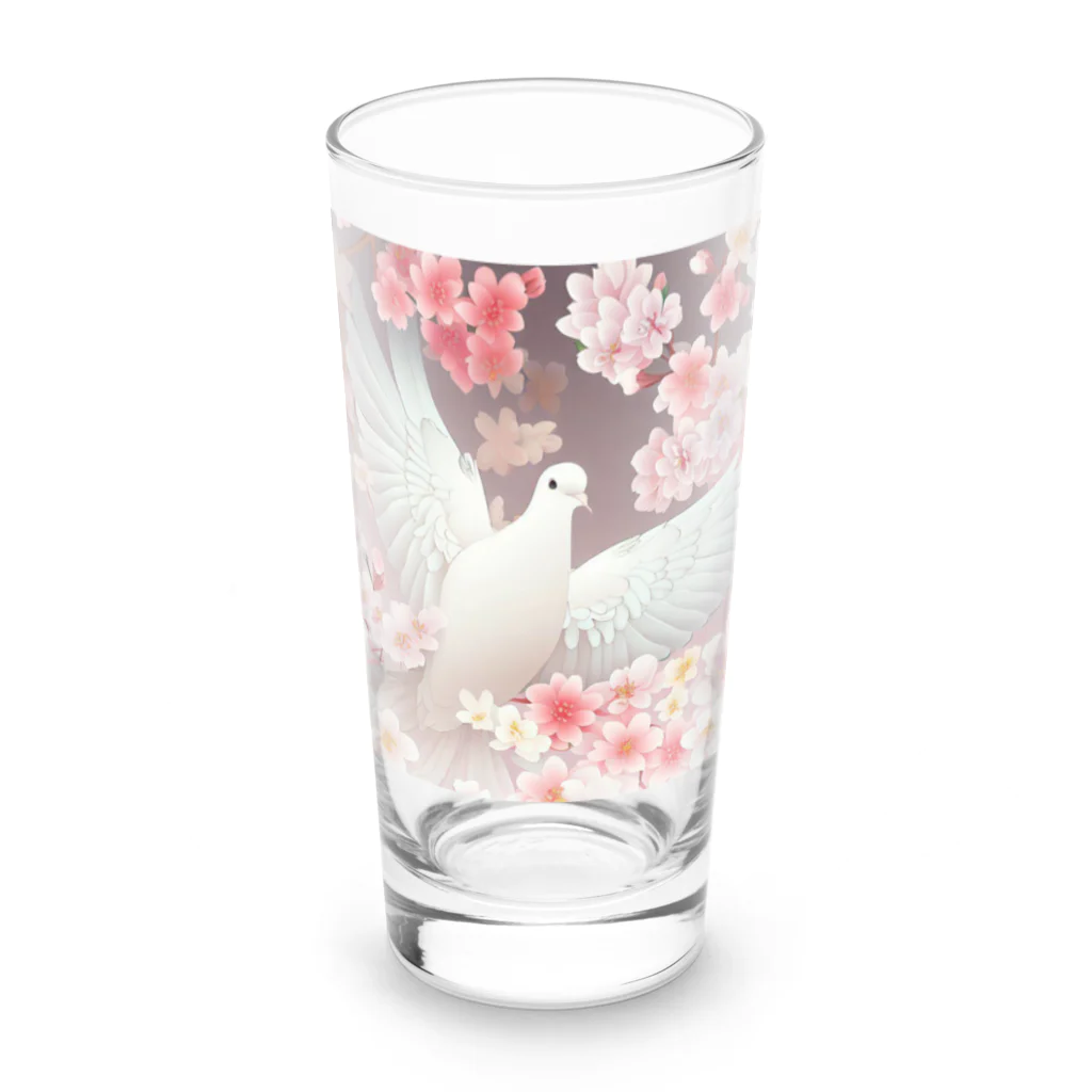 こりすまるの夢幻　鳩　優雅 Long Sized Water Glass :front