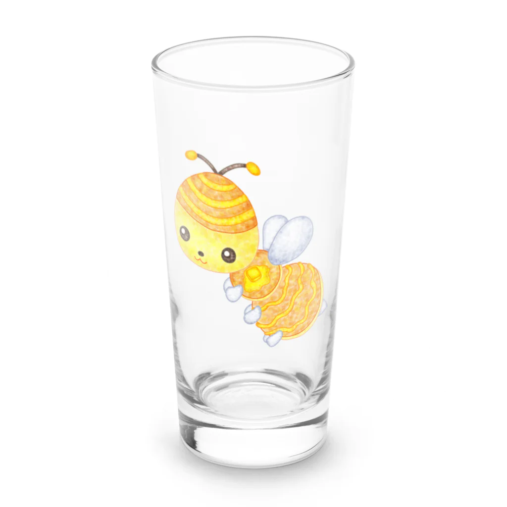 satoayaのアニマルカフェのフードアニマル　ホットケーキ蜂 Long Sized Water Glass :front