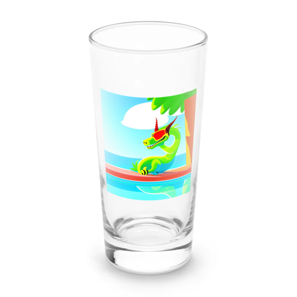 ryu1220の休暇中のドラゴン Long Sized Water Glass :front