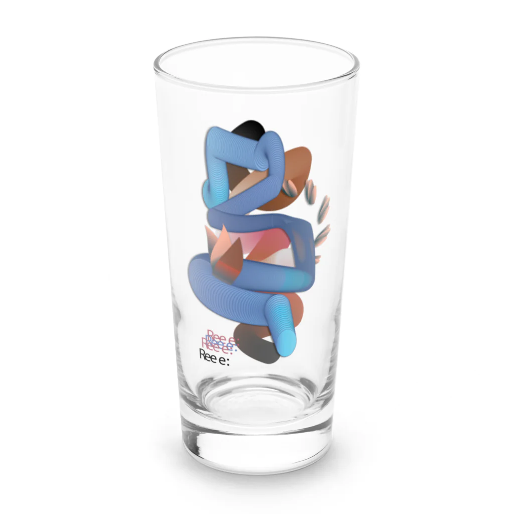 Mouseyのテックブルー　地球Re：海 Long Sized Water Glass :front