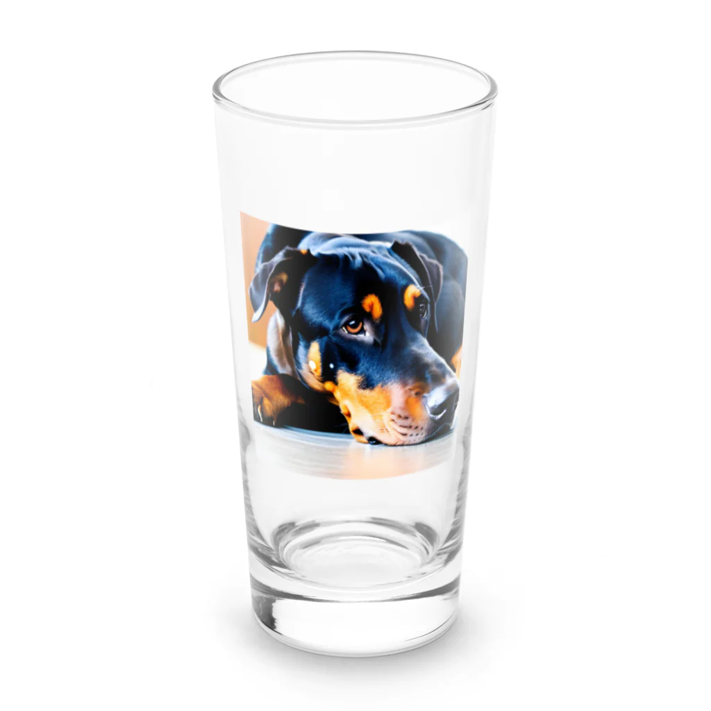 犬バカ部のタレミミドーベルマン Long Sized Water Glass :front