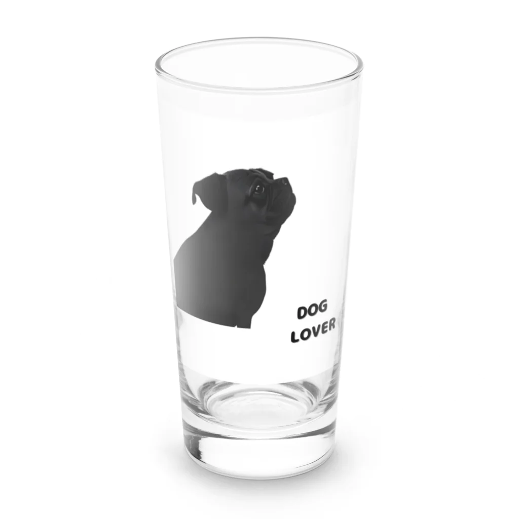 DOG LOVERのDOG LOVER（パグ） Long Sized Water Glass :front