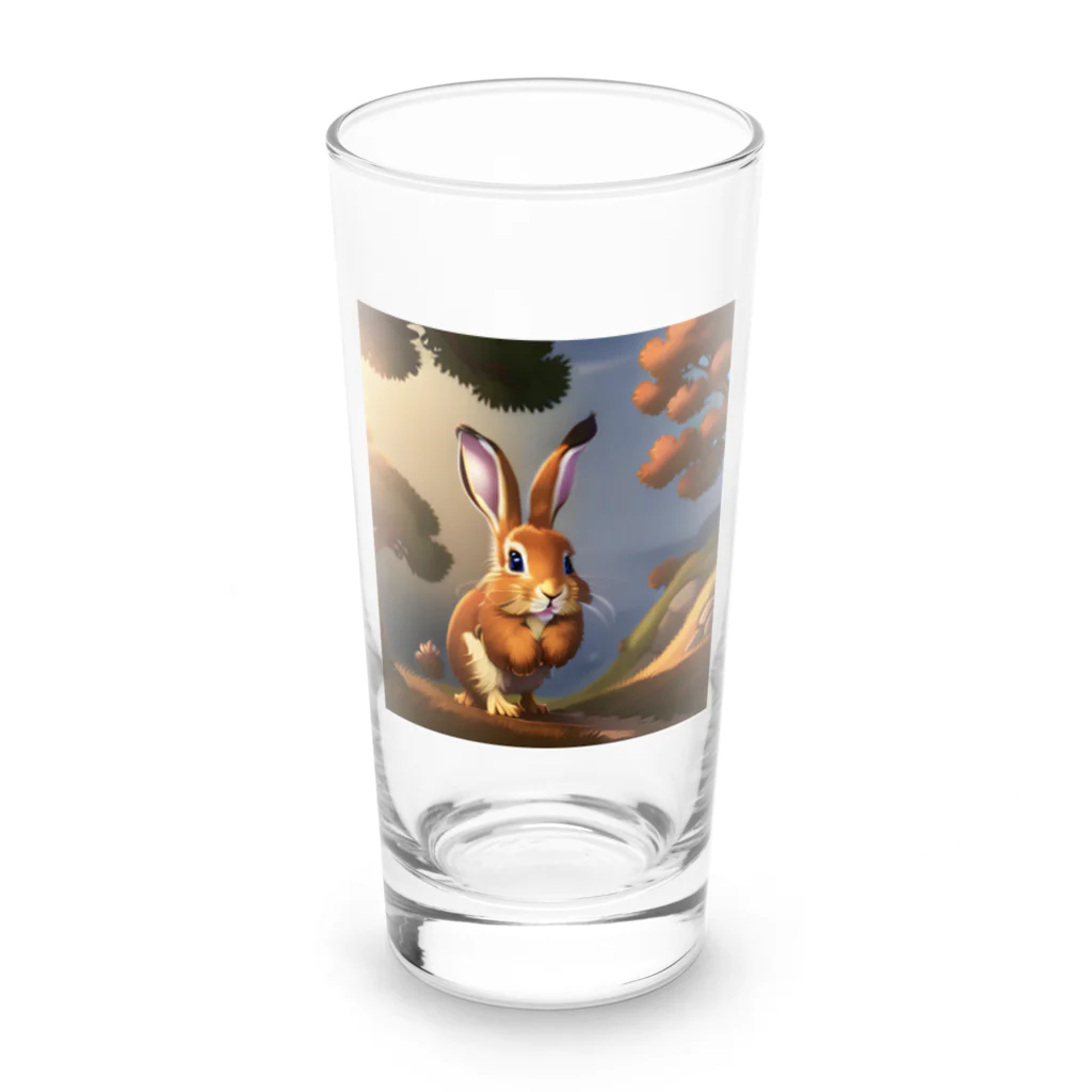 ニコニコマーケットのうさぎとリス Long Sized Water Glass :front