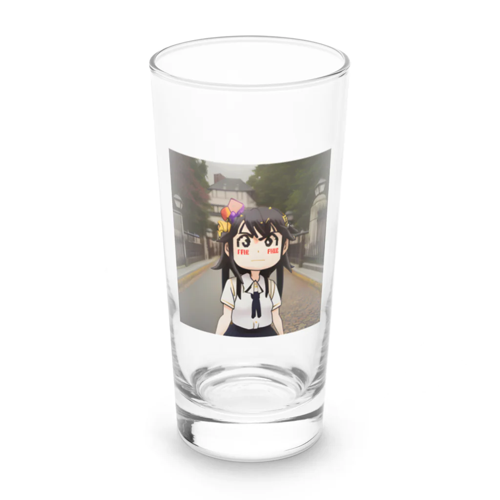 henreの頑張る子を応援グッズ Long Sized Water Glass :front