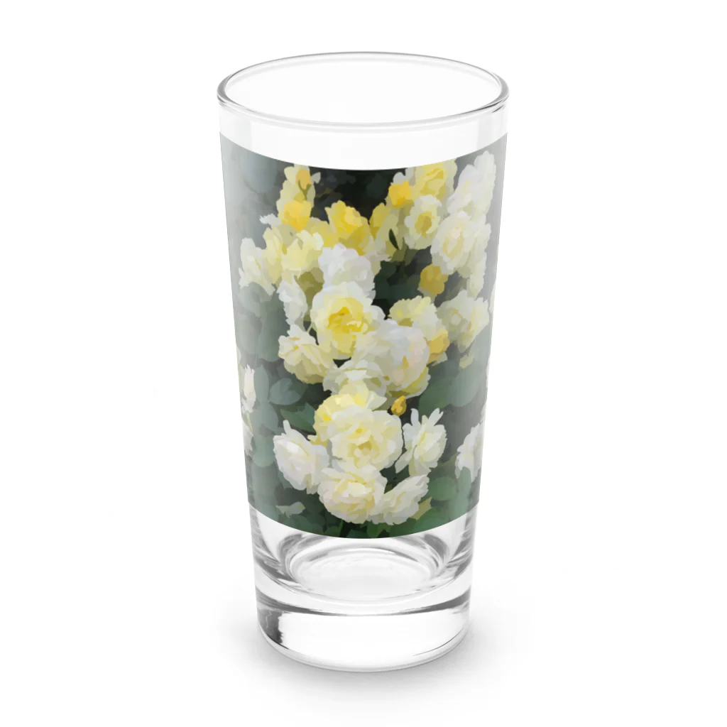bitpiyoの黄色い薔薇の花 Long Sized Water Glass :front